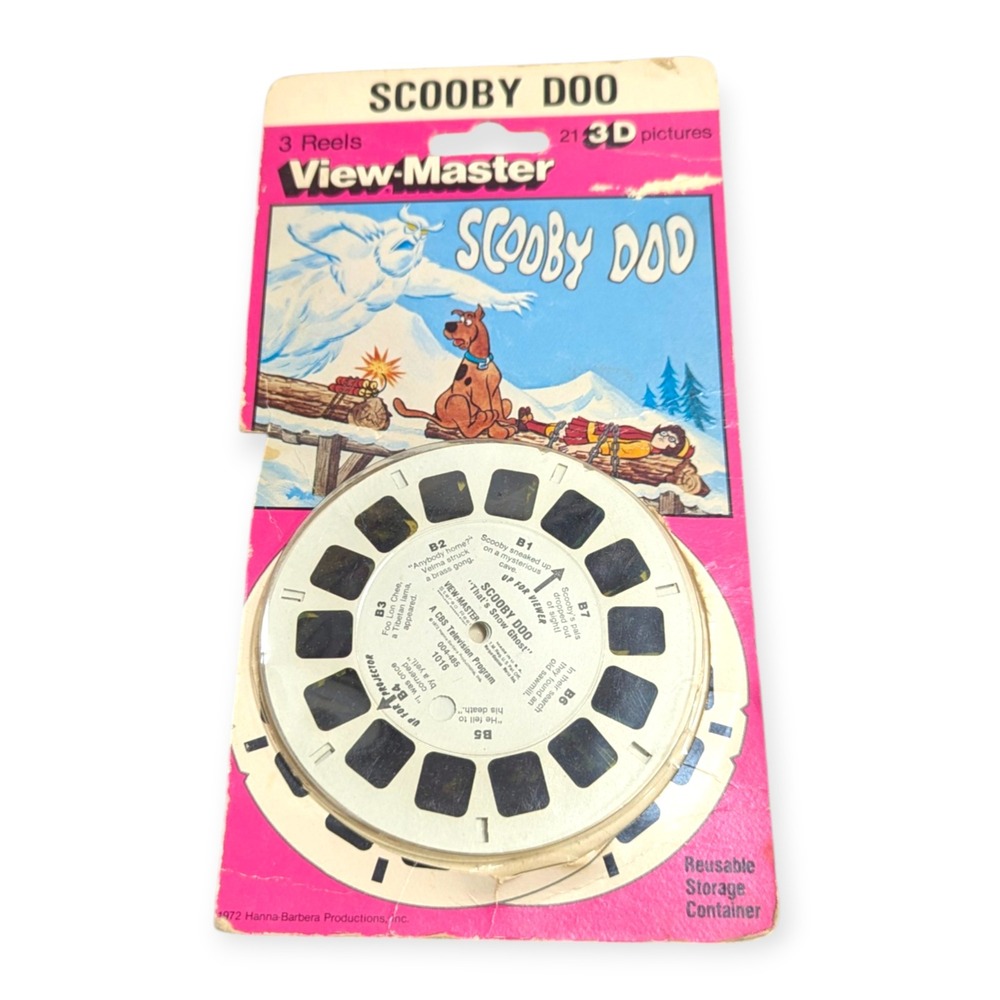 Vintage 1972 Scooby-Doo View-Master 3 Reels Thats Snow Ghost Hanna-Barbera 1016